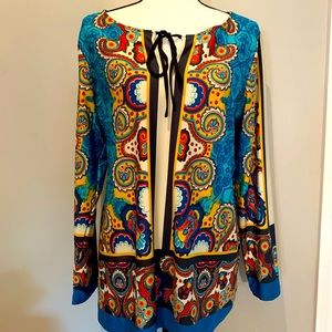 Multi-Color Long Sleeve Boho Top